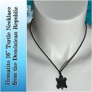 💍 𝅺Turtle Hematite Necklace from Dominican Republic